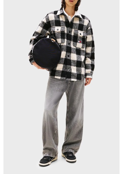 Ekoseli Oversize Fit Klasik Yaka Düğmeli Gömlek Erkek Gömlek DM0DM22013 Bds fiyatları