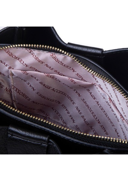 Fularlı Mini Boy El ve Çapraz Çanta Siyah Victoria indirimleri