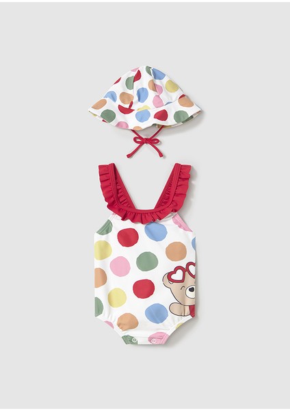 Kız Bebek Güneş Korumalı Mayoşapka Set 1764