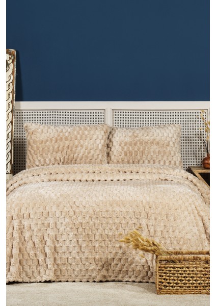 Polen Battaniye Seti Tek Kişilik Wellsoft 2 Parça (180X240 Cm) Cappuccino