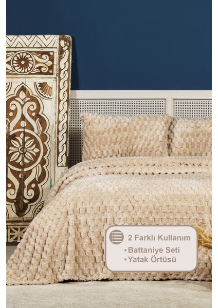 Polen Battaniye Seti Tek Kişilik Wellsoft 2 Parça (180X240 Cm) Cappuccino fiyatları