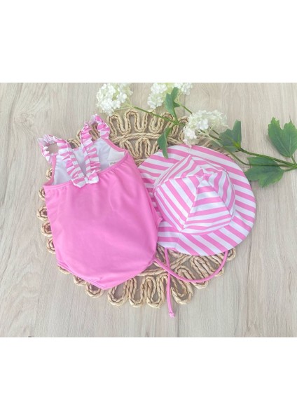 Kız Bebek Güneş Korumalı Mayoşapka Set 1764 fiyatları