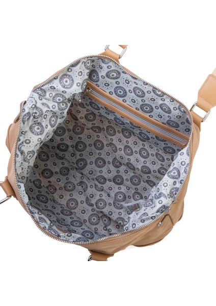 Ultra Hafif Su Geçirmez Spor Kadın Büyük Boy Omuz ve Çapraz Çanta Bej fırsatları