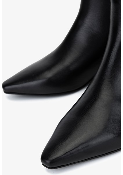 Kadın Hakiki Deri Siyah Topuklu Bot 492 2035 Bn Bot SK25-26 Sıyah Dr modelleri