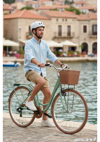 Sorrento-S Şehir Bisikleti 44 cm V 28 Jant 7 Vites Çağla Yeşili Gold fiyatları