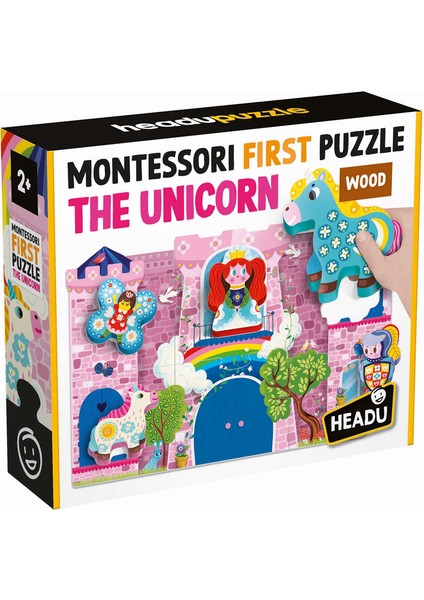 Montessori First Puzzle The Unicorn Wood (2-5 Yaş) ( Tek Boynuzlu At Temalı Puzzle)