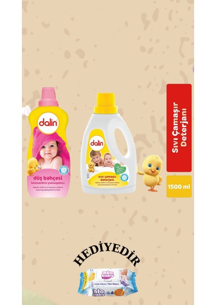 Konsantre Yumuşatıcı Düş Bahçesi 1200 ml Sıvı Çamaşır Deterjanı 1500 ml