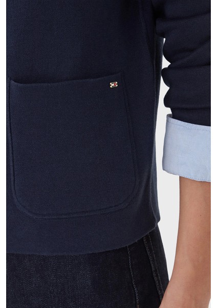 Pamuklu Regular Fit Çift Taraflı Düğmeli Kazak Bayan Kazak WW0WW40846 0x4