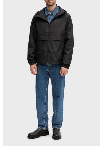 Tamamı Logolu Relaxed Fit Kapüşonlu Mont LV04RD510GUB1 Erkek Mont LV04RD510G Ub1 fiyatları