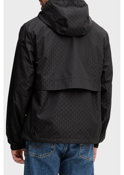 Tamamı Logolu Relaxed Fit Kapüşonlu Mont LV04RD510GUB1 Erkek Mont LV04RD510G Ub1 modelleri