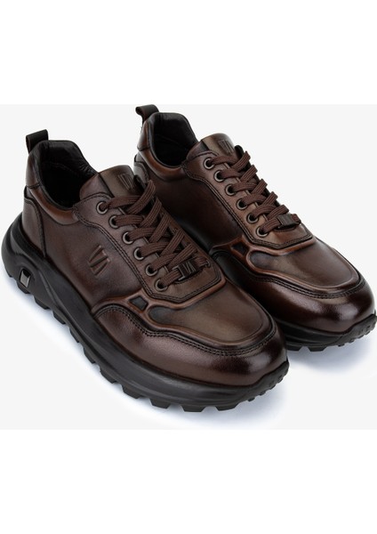 Erkek Hakiki Deri Kahverengi Sneakers & Spor Ayakkabı 298 3236-30219 Erk Ayk SK25-26 Kahve fiyatları