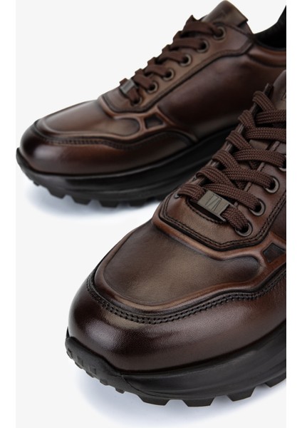 Erkek Hakiki Deri Kahverengi Sneakers & Spor Ayakkabı 298 3236-30219 Erk Ayk SK25-26 Kahve modelleri