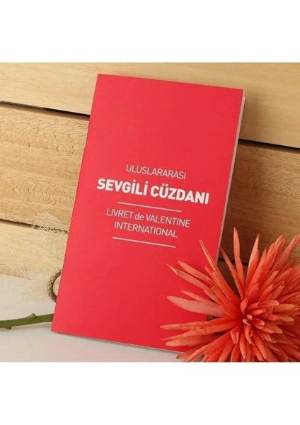Uluslararası Sevgili Cüzdanı – Romantik Hediye Defteri – Çiftlere Özel Sevgi Belgesi
