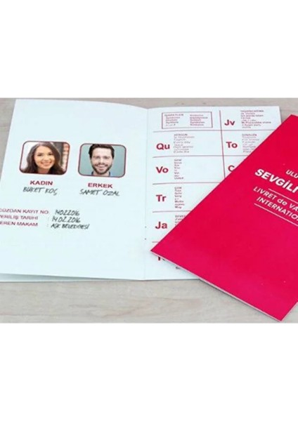 Uluslararası Sevgili Cüzdanı – Romantik Hediye Defteri – Çiftlere Özel Sevgi Belgesi fiyatları