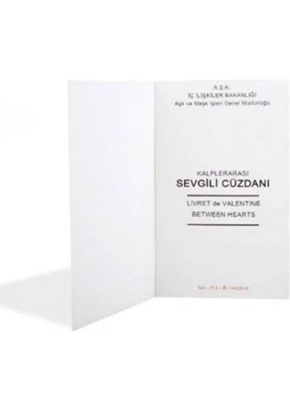 Uluslararası Sevgili Cüzdanı – Romantik Hediye Defteri – Çiftlere Özel Sevgi Belgesi fırsatları