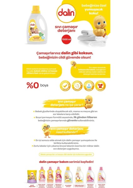 Sıvı Çamaşır Deterjanı 1500 ml 1 Adet Düş Bahçesi Yumuşatıcı 1500 ml 1 Adet Toplam 2 Adet fırsatları