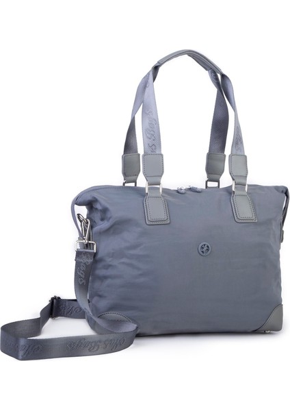 Ultra Hafif Su Geçirmez Spor Kadın Büyük Boy Omuz ve Çapraz Çanta Gri