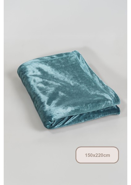 Kadife Masa Örtüsü Dikdörtgen (150X220 Cm) Petrol fırsatları