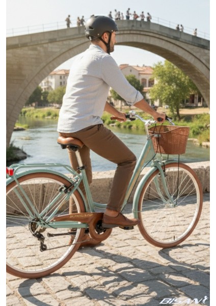 Sorrento-S Şehir Bisikleti 44 cm V 26 Jant 7 Vites Çağla Yeşili Gold indirimleri