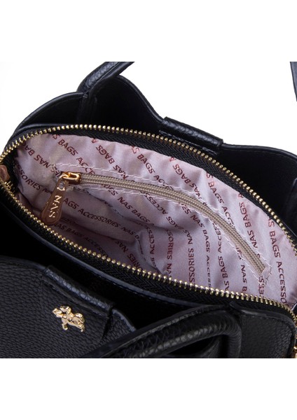 Fularlı Mini Boy El ve Çapraz Çanta Siyah Lopez fırsatları
