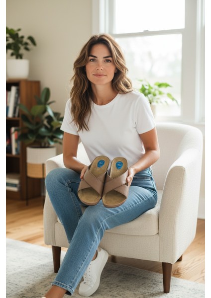 Tam Ortopedik Anatomik Taban Topuk Dikenine Uygun Terlik 994