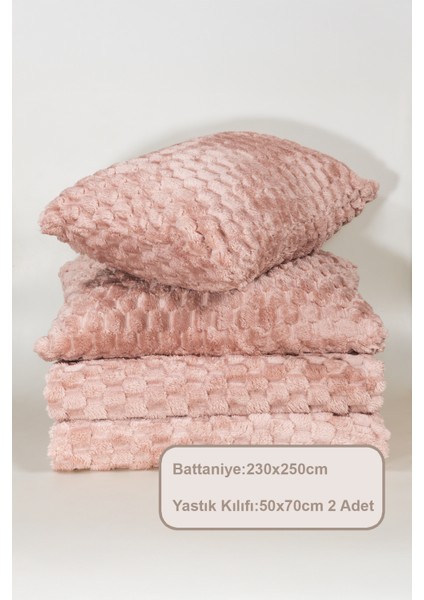 Polen Battaniye Seti Çift Kişilik Wellsoft 3 Parça (230X250 Cm) Gülkurusu indirimleri