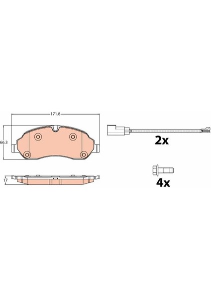 GDB2117 - Fren Balatası Ön - Trw fiyatları