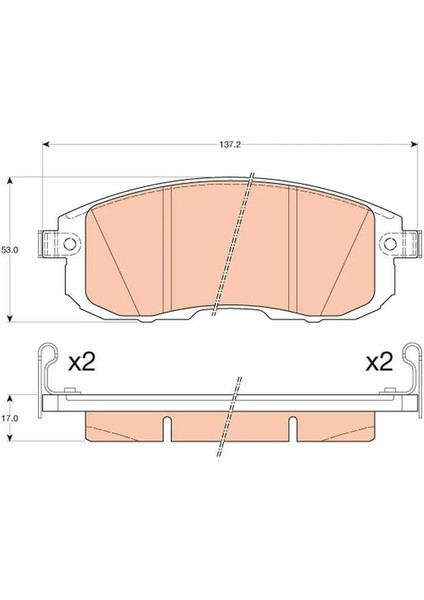 GDB3616 - Fren Balatası Ön - Trw modelleri