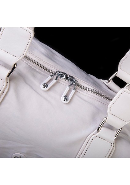 Ultra Hafif Su Geçirmez Spor Kadın Büyük Boy Omuz ve Çapraz Çanta Krem modelleri