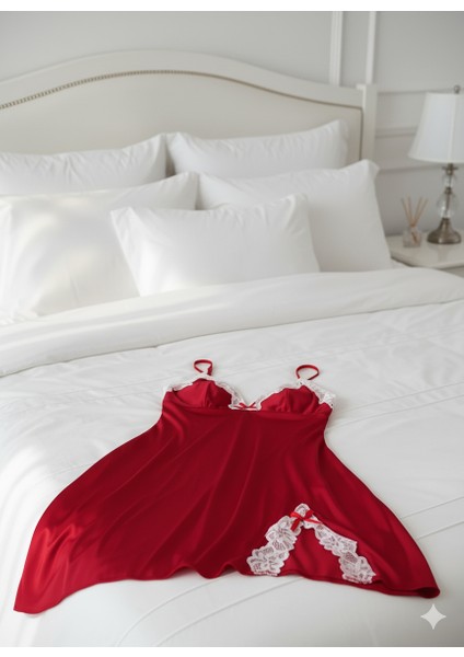 Yılbaşı Özel Kırmızı Dantel Gecelik fiyatları