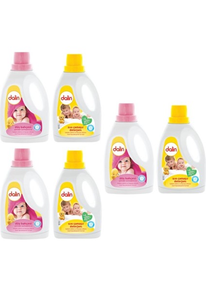 Yumuşatıcı Düş Bahçesi 1500 ml X3 + Sıvı Bebek Çamaşır Deterjanı Hassas Ciltler 1500 ml X3