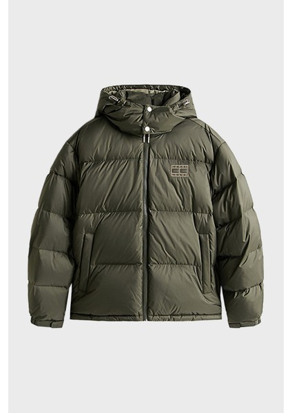 Relaxed Fit Çıkarılabilir Kapüşonlu Su Itici Şişme Mont Erkek Mont DM0DM22036 Mrh