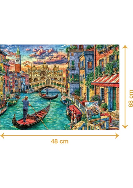 Venedik Sokakları - 1000 Parçalı Puzzle - 48 x 68 cm fiyatları