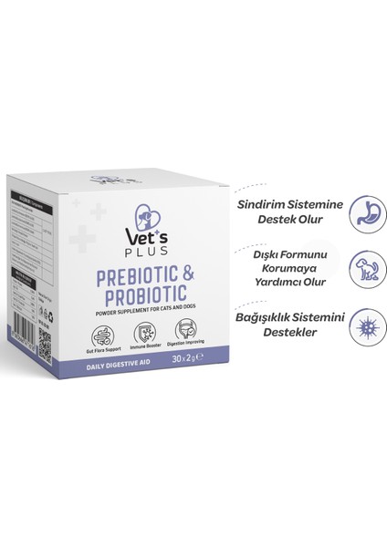 Kedi ve Köpekler Için Prebiyotik ve Probiyotik Toz 2gr (30'lu) fiyatları