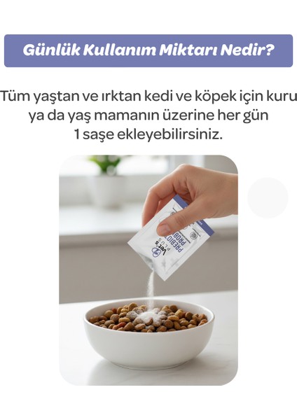Kedi ve Köpekler Için Prebiyotik ve Probiyotik Toz 2gr (30'lu)