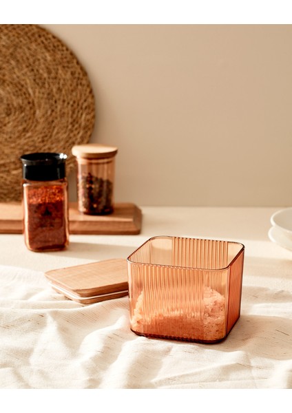 Renard Ahşap Kapaklı Saklama Kabı 500ml fırsatları