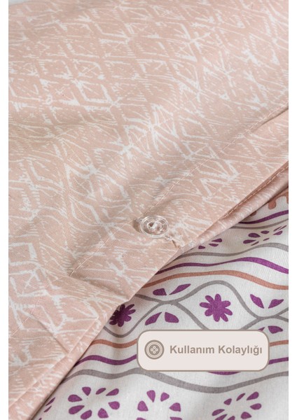 Liya Nevresimli Pike Takımı Çift Kişilik Pamuklu 5 Parça (200X220 Cm) Pudra indirimleri