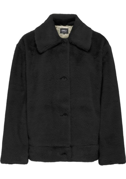 Siyah Kadın Mont Onlmeagan Lıfe Faux Fur Jacket cc O