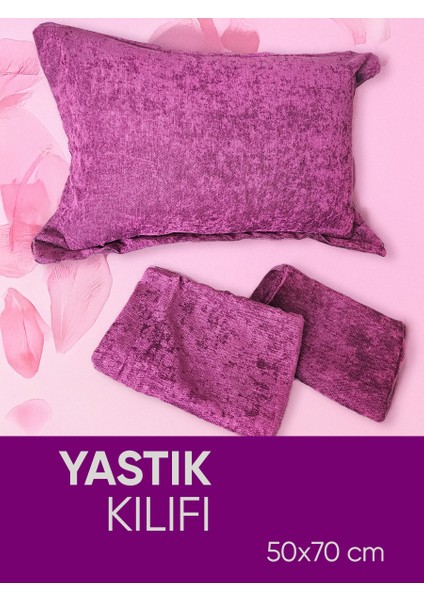 Fuşya Oxford Yastık Kılıfı 2 Adet Set, Yumuşak Dokulu, Flaplı fiyatları
