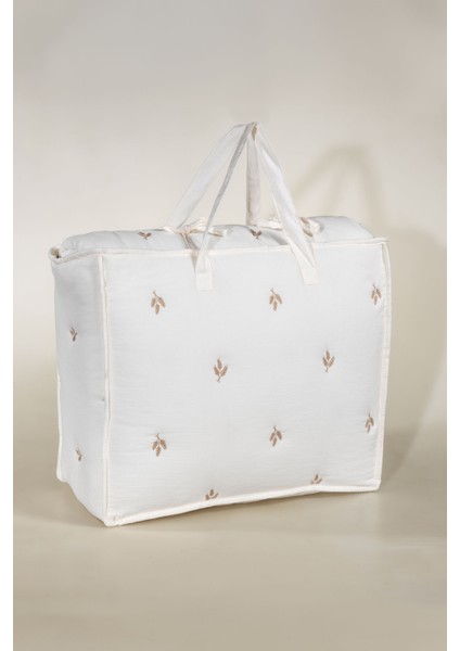 Larissa Yatak Örtüsü Seti Tek Kişilik Nakışlı (160X220 Cm) Bej