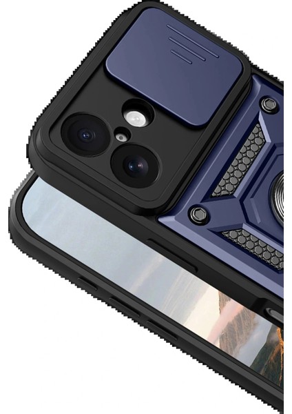 Apple iPhone 17 Pars Lens Yüzüklü Silikon - Lacivert modelleri