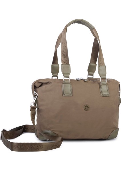 Ultra Hafif Su Geçirmez Spor Kadın Büyük Boy Omuz ve Çapraz Çanta Haki