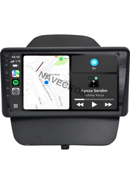 Ford Courıer 9" Uyumlu Android Multimedia Gerçek 4/64 Kablosuz Carplay Geri Görüş Kameralı