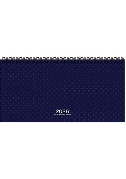 2026 Haftalık Masa Takvimi 16X33 cm Spiralli Çizgili 5 Adet fiyatları