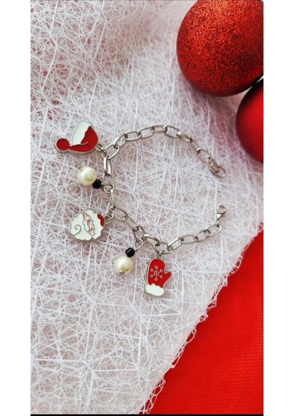 Noel Baba Yılbaşı Charm Bileklik