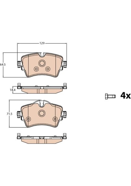 GDB2087 - Fren Balatası Ön - Trw