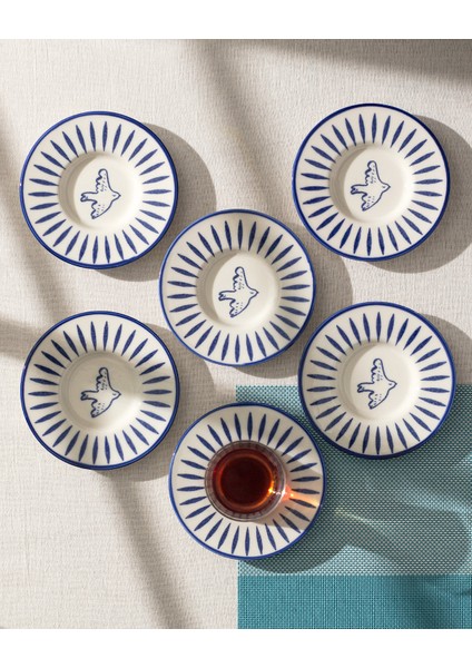 Luxe Oiseau 6'lı Çay Tabağı Seti