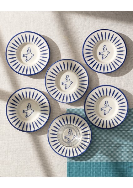 Luxe Oiseau 6'lı Çay Tabağı Seti