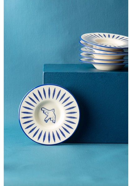 Luxe Oiseau 6'lı Çay Tabağı Seti