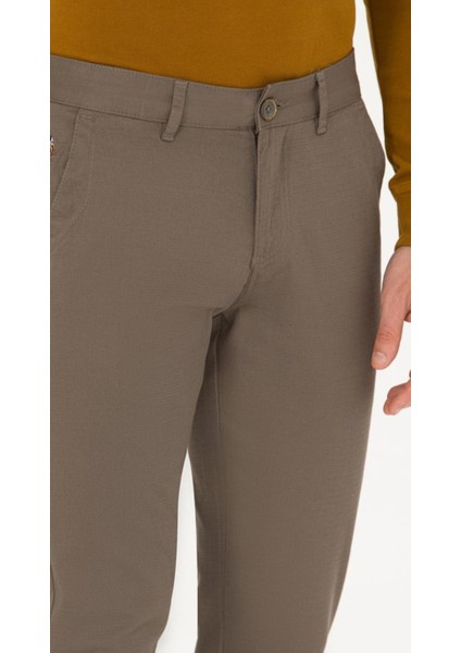 Erkek Normal Bel Düz Paça Yandan Cepli Likralı Üst Kalite Kanvas Pantolon